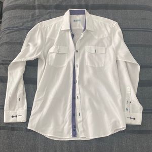 Cafe Bleu Stylist White casual button down shirt